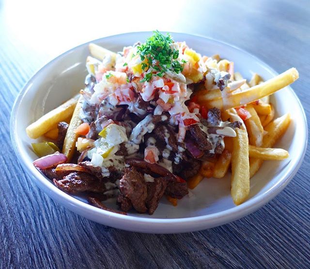 Order Beef Shawarma Fries food online from The Grill House store, La Verne on bringmethat.com