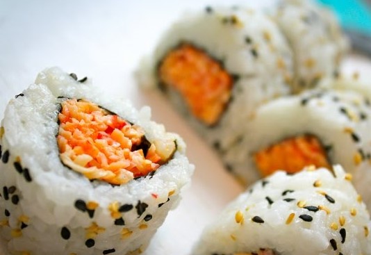 Order Ocean Roll (6pcs) food online from Rainbow Sushi store, Germantown on bringmethat.com