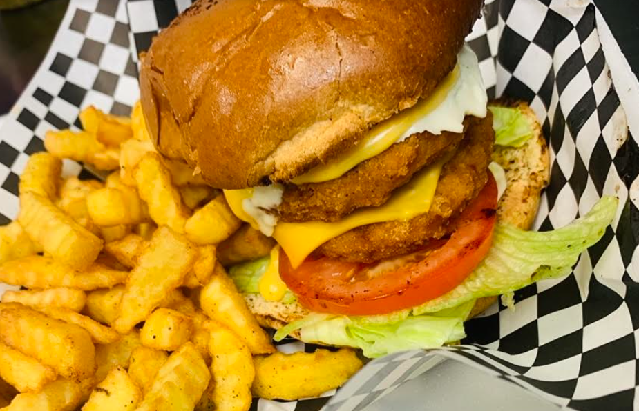 Order Double Chicken Sandwich food online from Wings Of The South store, Dallas on bringmethat.com