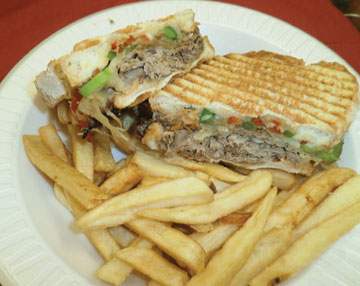 Order Steak and Cheese Panini food online from Tharsy Grill store, Baltimore on bringmethat.com