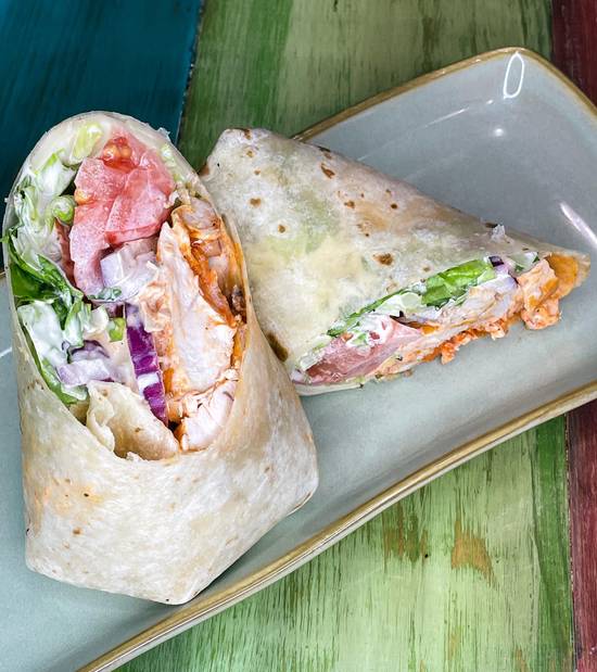 Order Buffalo Chicken Wrap food online from What Crackin Cafe store, Mesa on bringmethat.com