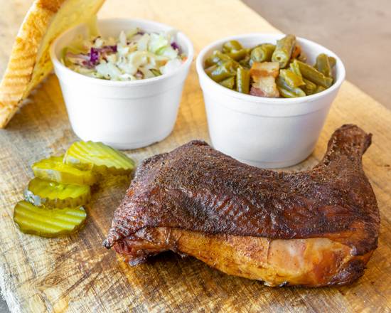 Order 1/4 Chicken Leg Plate food online from Smoked BBQ store, Harahan on bringmethat.com