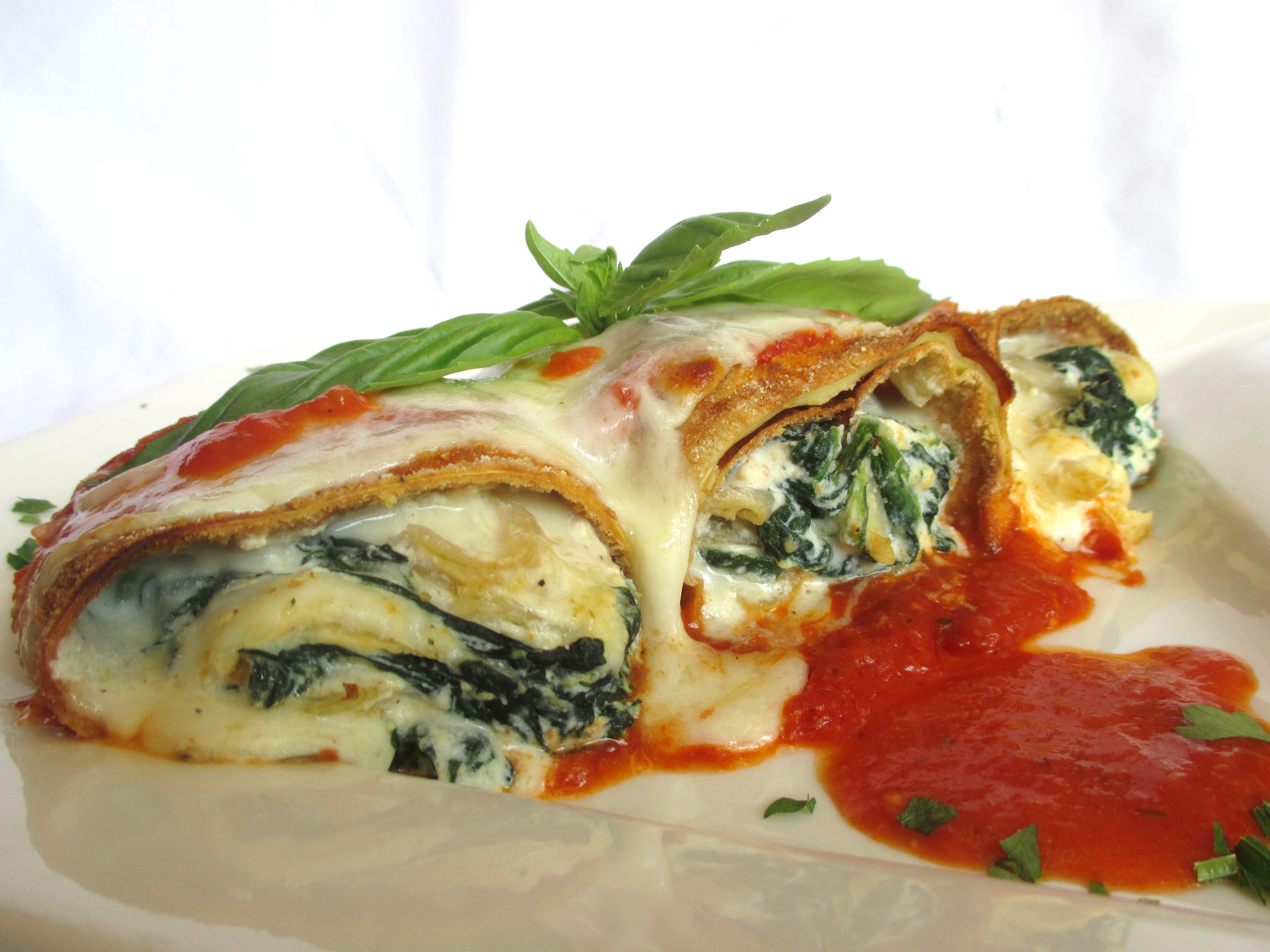 Order Eggplant Rolled with Spinach food online from Westbrook Pizzeria store, Cortlandt Manor on bringmethat.com