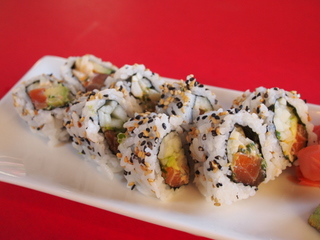Order 59. Spicy Salmon Roll food online from Tokyo Japanese & Chinese Restaurant store, Tampa on bringmethat.com