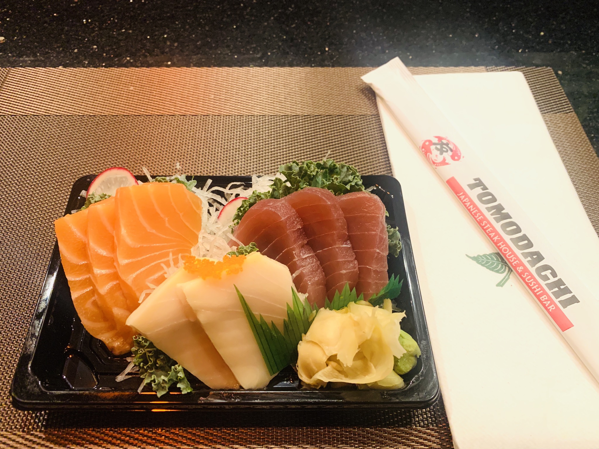 Order 2. Sashimi Sampler food online from Tomodachi Japanese Steakhouse & Sushi Bar store, Royersford on bringmethat.com