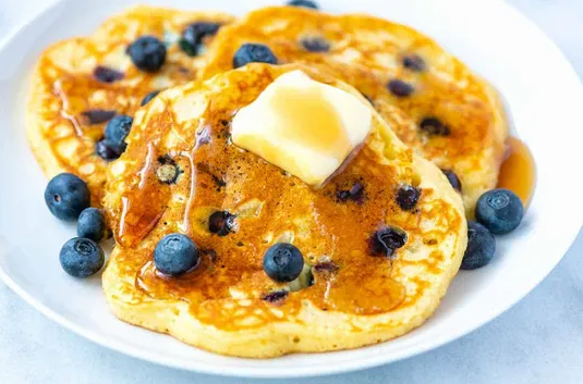 Order Blueberry Pancakes food online from Grace's Restaurant store, Southington on bringmethat.com