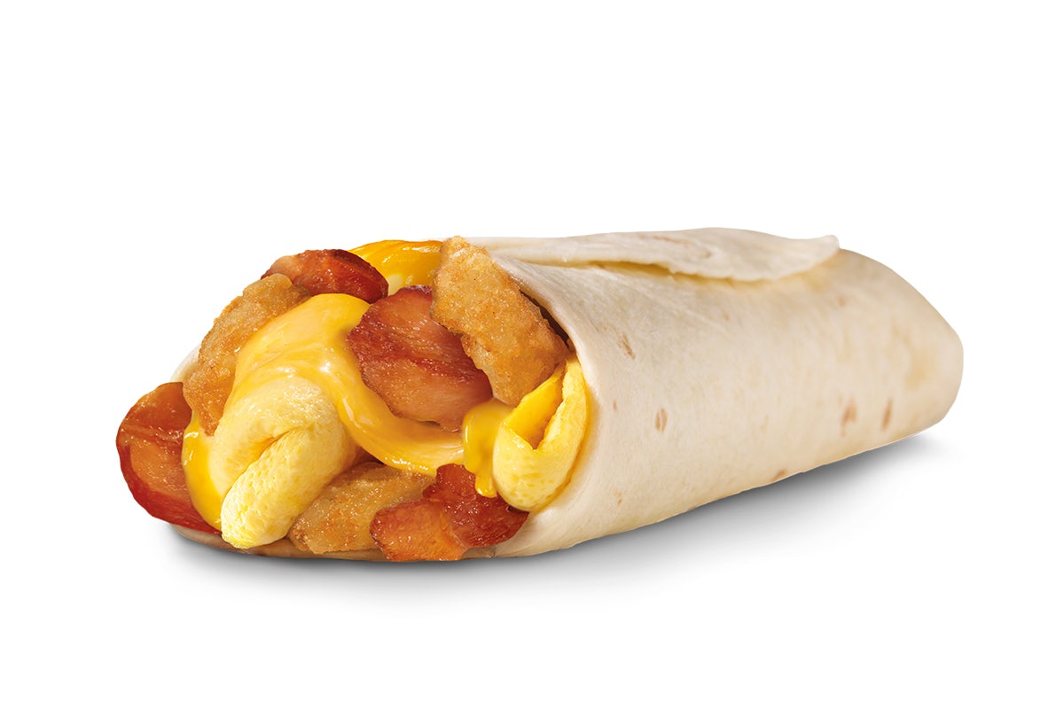 Order Bacon Beast Burrito food online from Hardee store, Rushville on bringmethat.com
