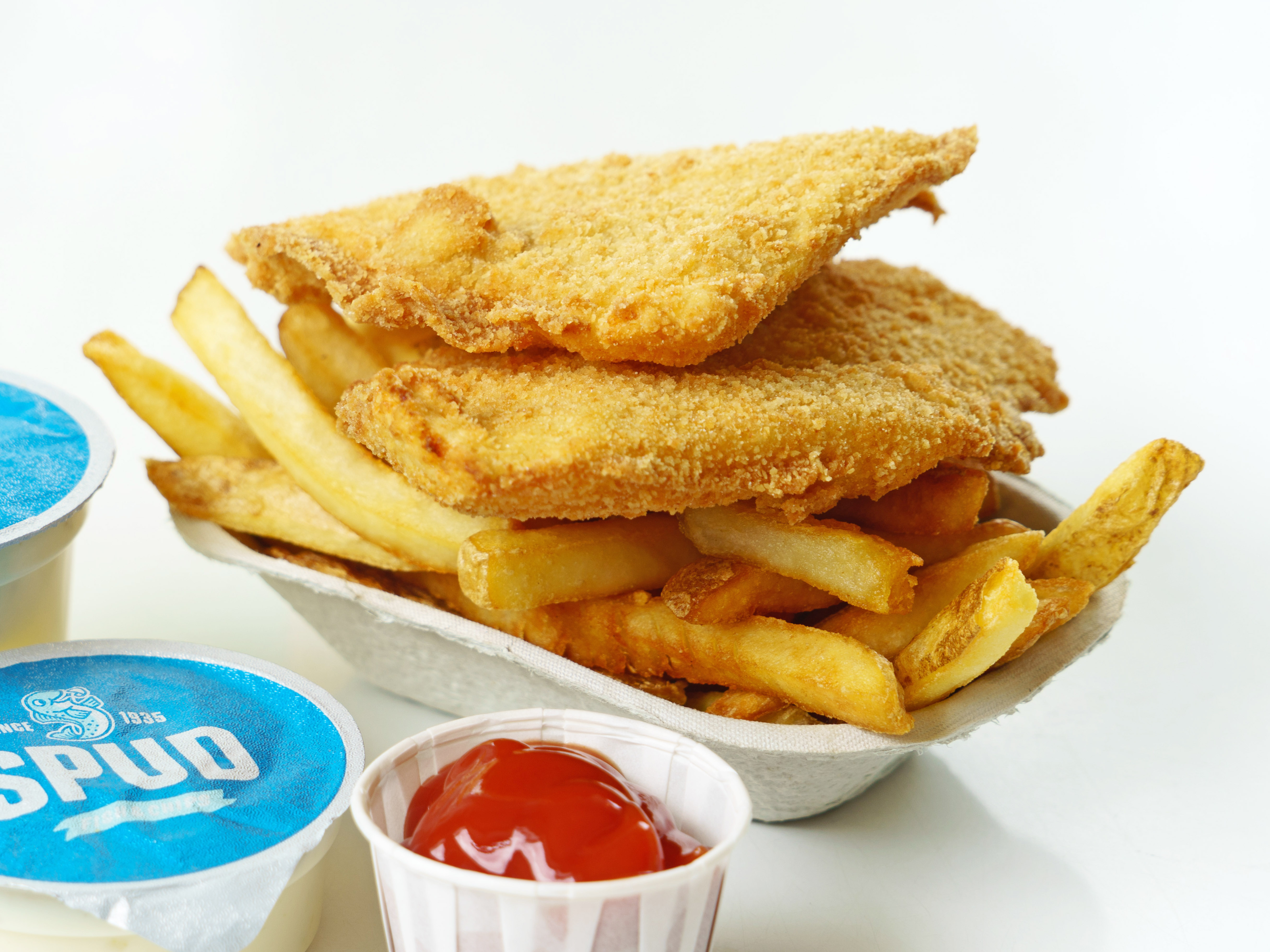 Order Cod & Chips food online from Spud Fish & Chips store, King County on bringmethat.com