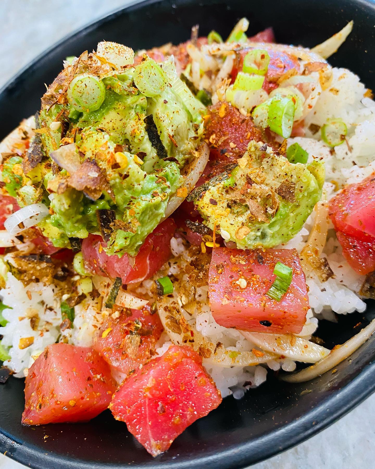 Order Build Your Own Medium Bowl food online from Ohana Poke store, Mobile on bringmethat.com