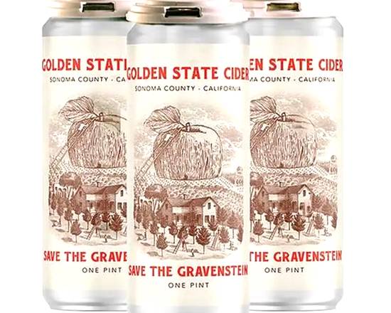 Order Golden State Cider Save the Gravenstein, 4pk-16oz canned beer (6.9% ABV) food online from Ranch Market Too store, Yountville on bringmethat.com