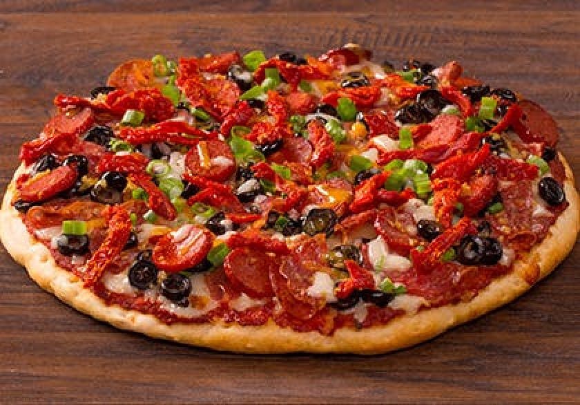 Order Garlic Tuscan Pizza - Small 10" (10 Slices) food online from Mountain Mike Pizza store, Alameda on bringmethat.com