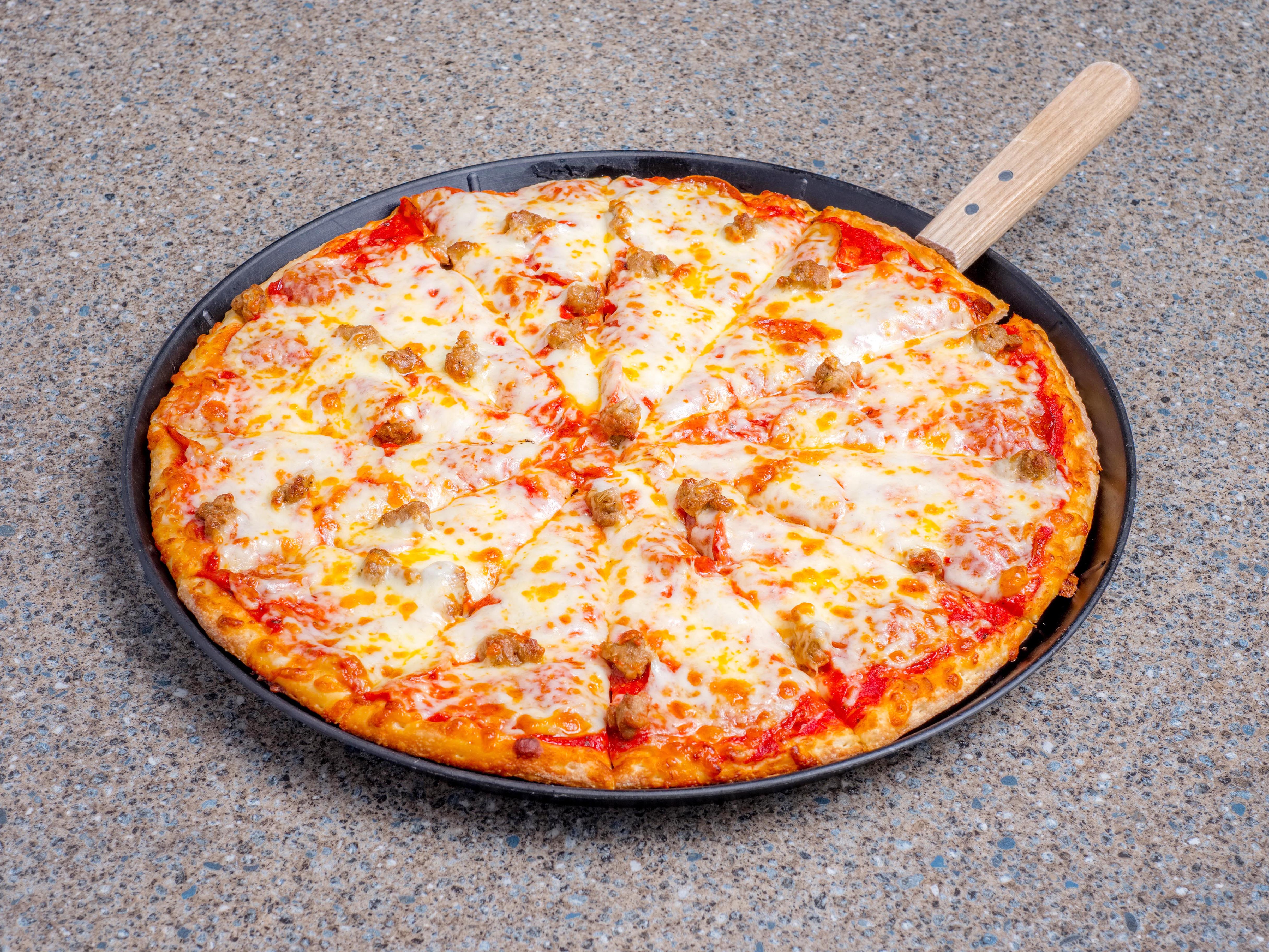 Order 2 Topping Deep Pan Pizza food online from Chicago Pizza store, Speedway on bringmethat.com