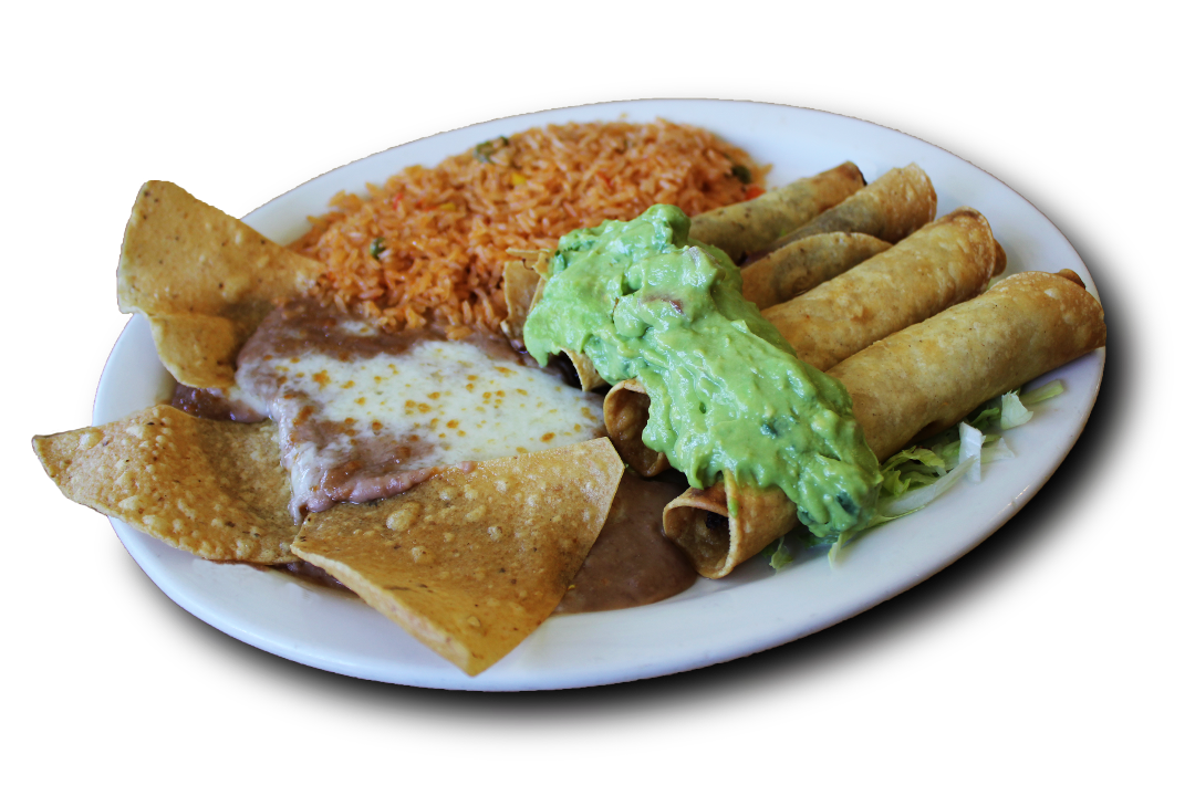Order .#15   Four Taquitos. food online from La Fogata Mexican Restaurant store, Los Angeles on bringmethat.com