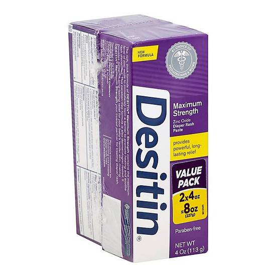 Order Desitin® 2-Pack 4 oz. Maximum Strength Diaper Rash Paste food online from Bed Bath & Beyond store, Palm Desert on bringmethat.com