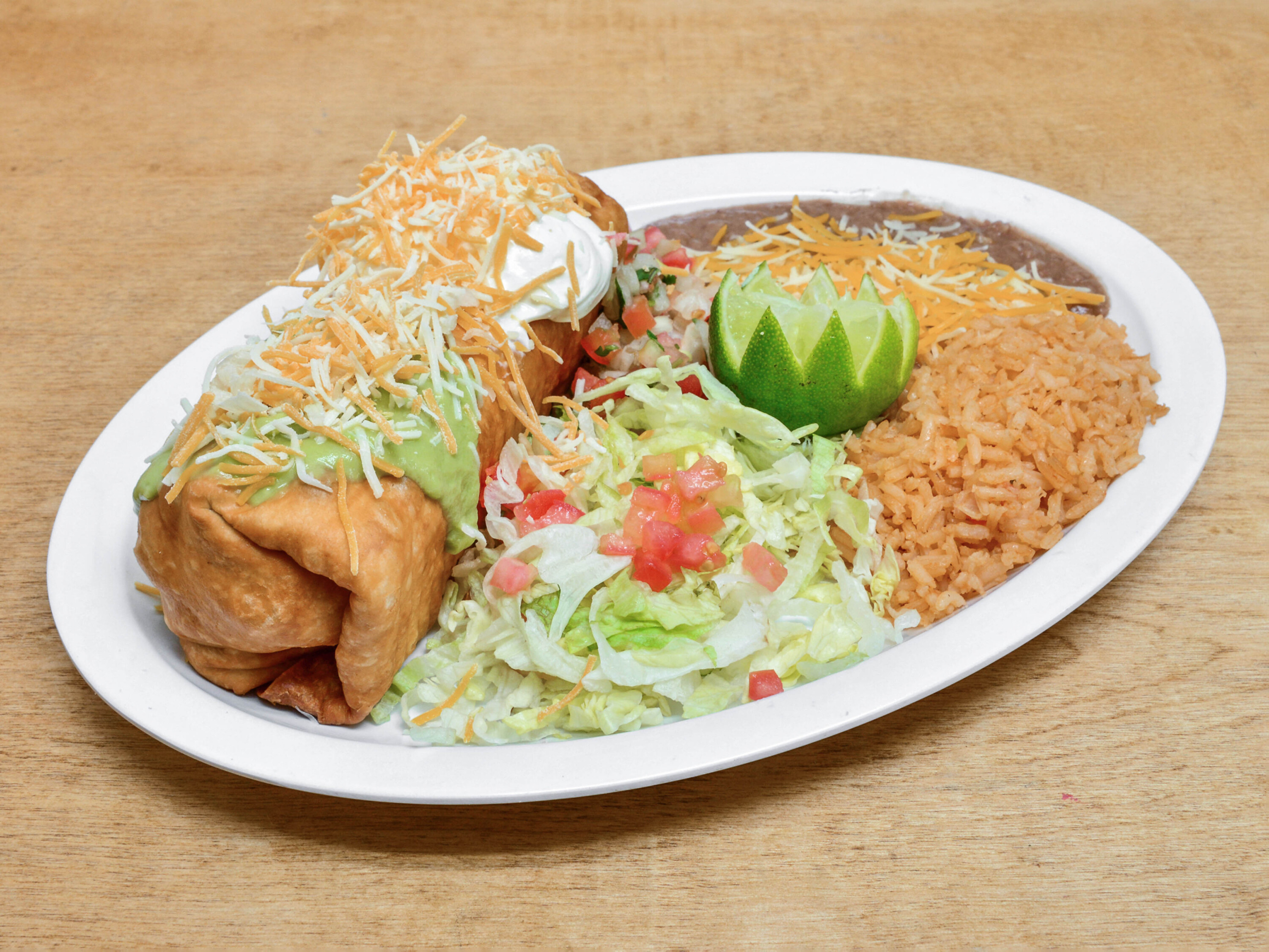 Order 6. Chimichanga Combo food online from Victor Taco Shop store, Dayton on bringmethat.com