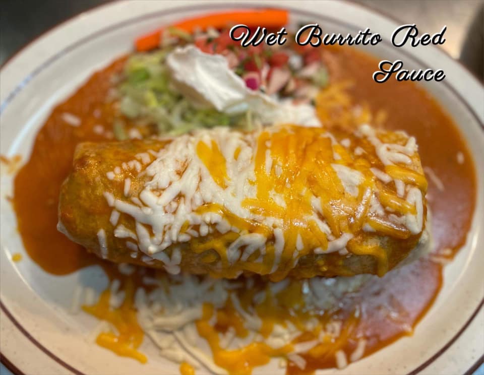 Order Wet Burrito food online from Jacky's Restaurant store, Sioux Falls on bringmethat.com