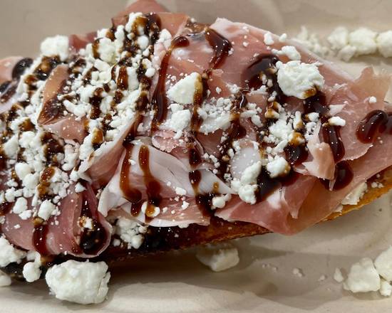 Order Prosciutto, Goat Cheese & Fig Preserves Toast food online from Twisted St. Cafe store, San Francisco on bringmethat.com