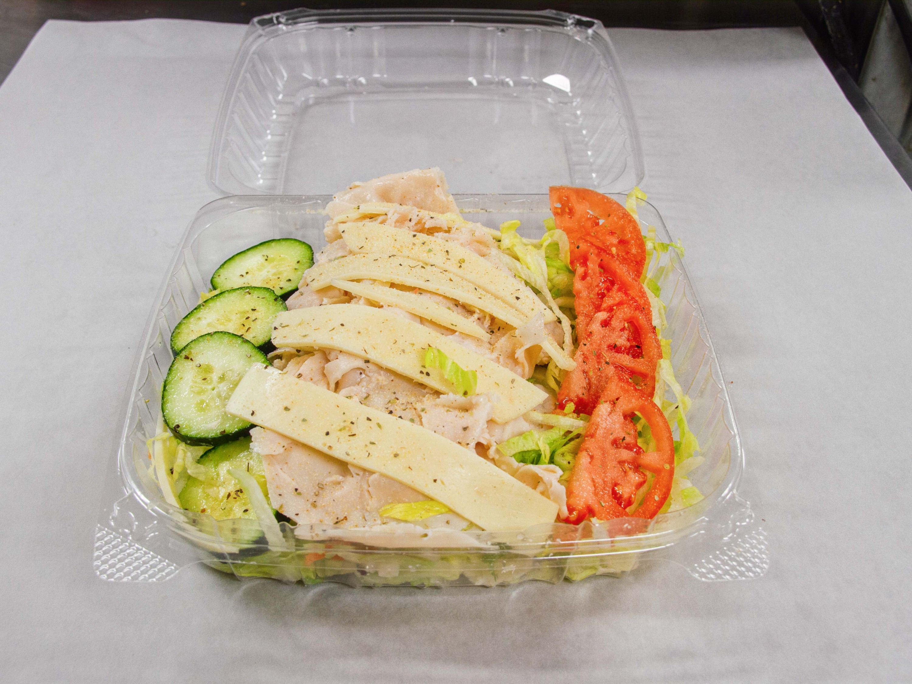 Order Turkey and Cheese Salad food online from Captn Nemo Of Westland store, Westland on bringmethat.com