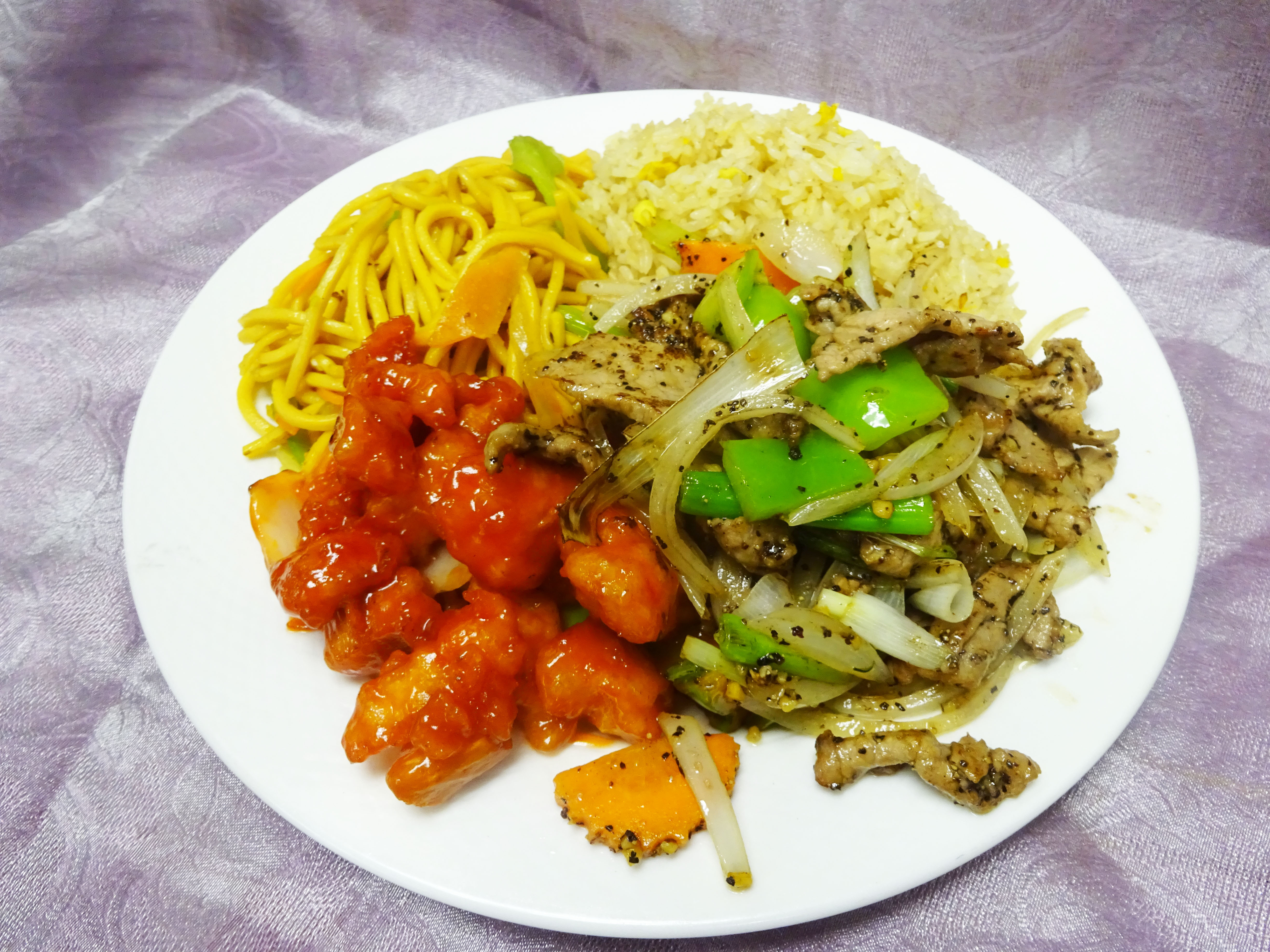 Order Sweet and Sour Chicken & Black Pepper Beef food online from Z's Kitchen store, Orange on bringmethat.com