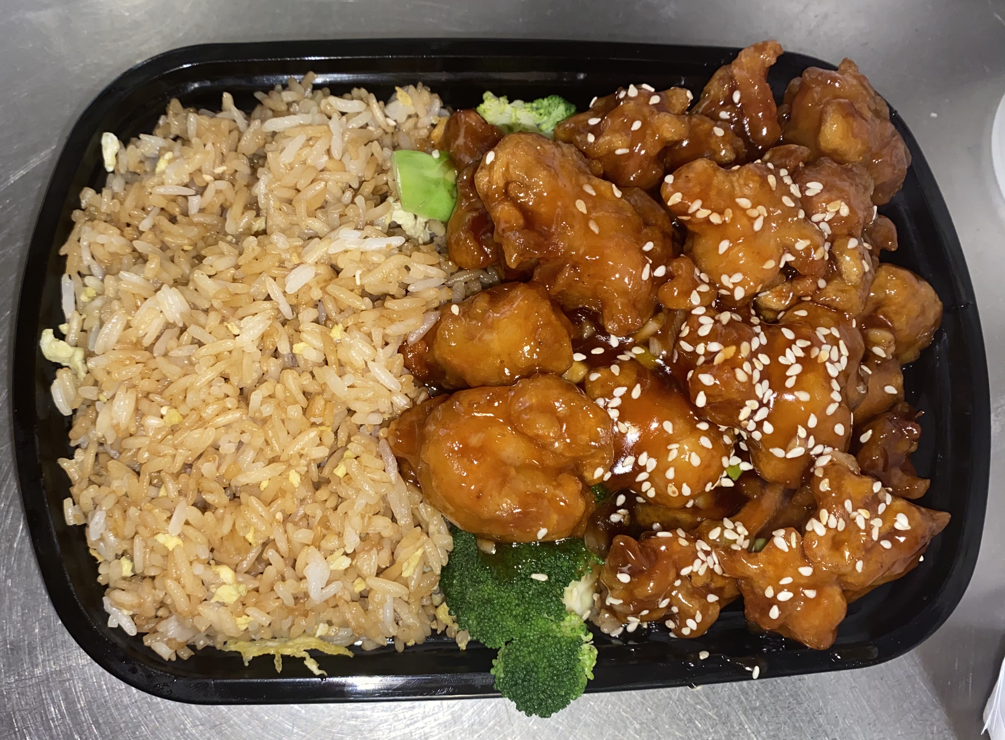 Order L 7. Sesame Chicken Lunch Special food online from Peking Chinese Restaurant store, Hoschton on bringmethat.com