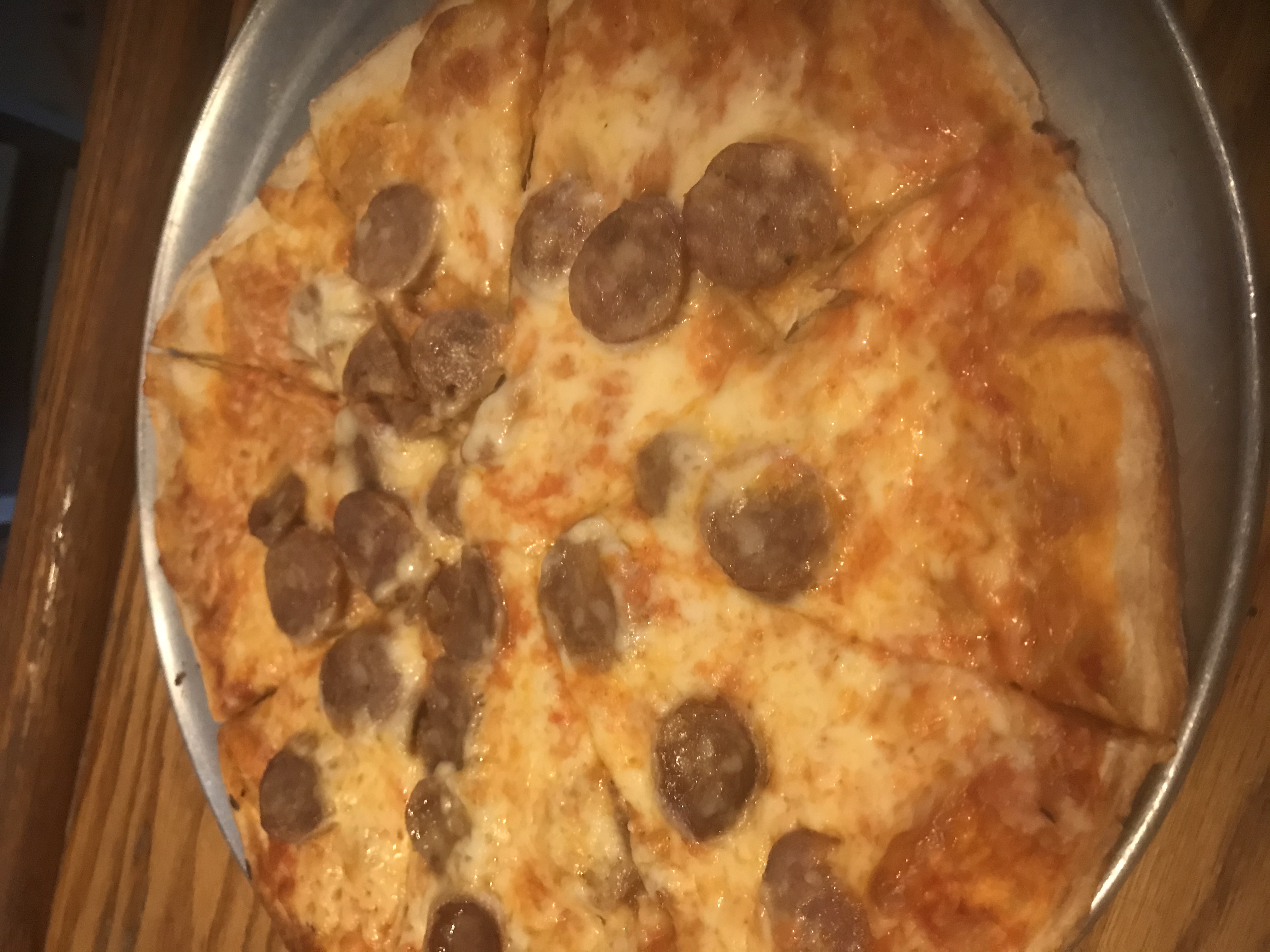 Order Plain 10" Pizza with Sausage food online from Foleys Club Lounge store, Pleasantville on bringmethat.com