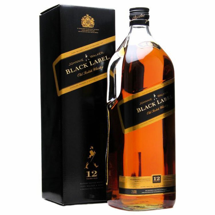 Order Johnnie Walker Black Label Blended Scotch Whiskey 1.75L food online from Central Liquors store, Washington on bringmethat.com
