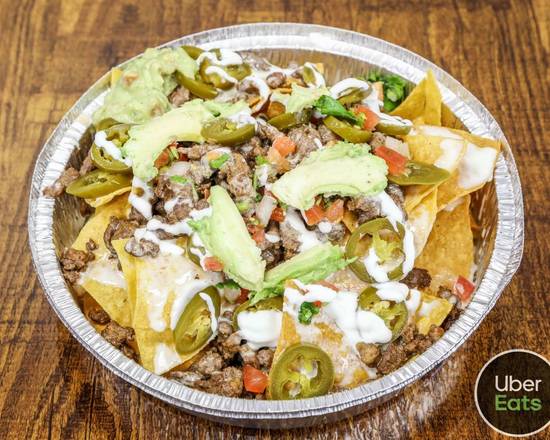 Order Steak nacho (carne asada) food online from Taco Madre Mexican Grill store, Oakwood on bringmethat.com