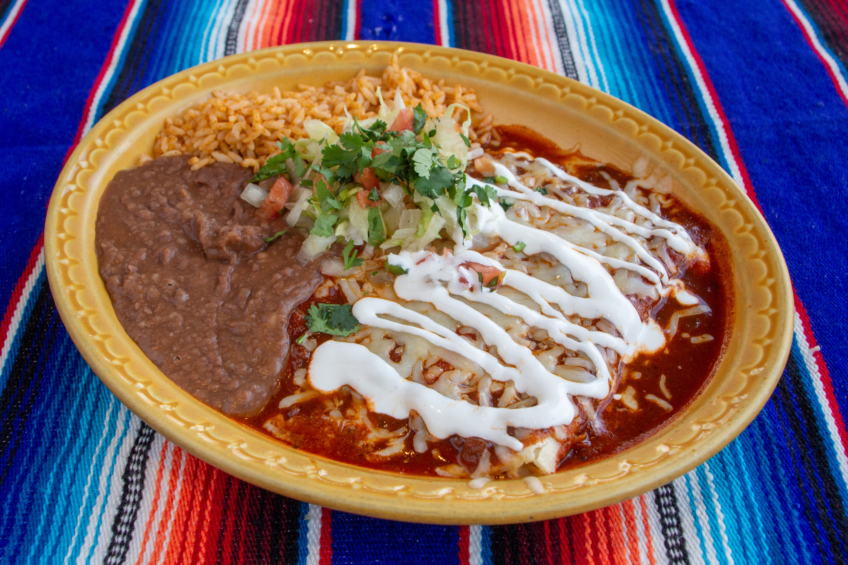 Order Cheese Enchiladas Combo Plate food online from Aztec Willies store, Portland on bringmethat.com
