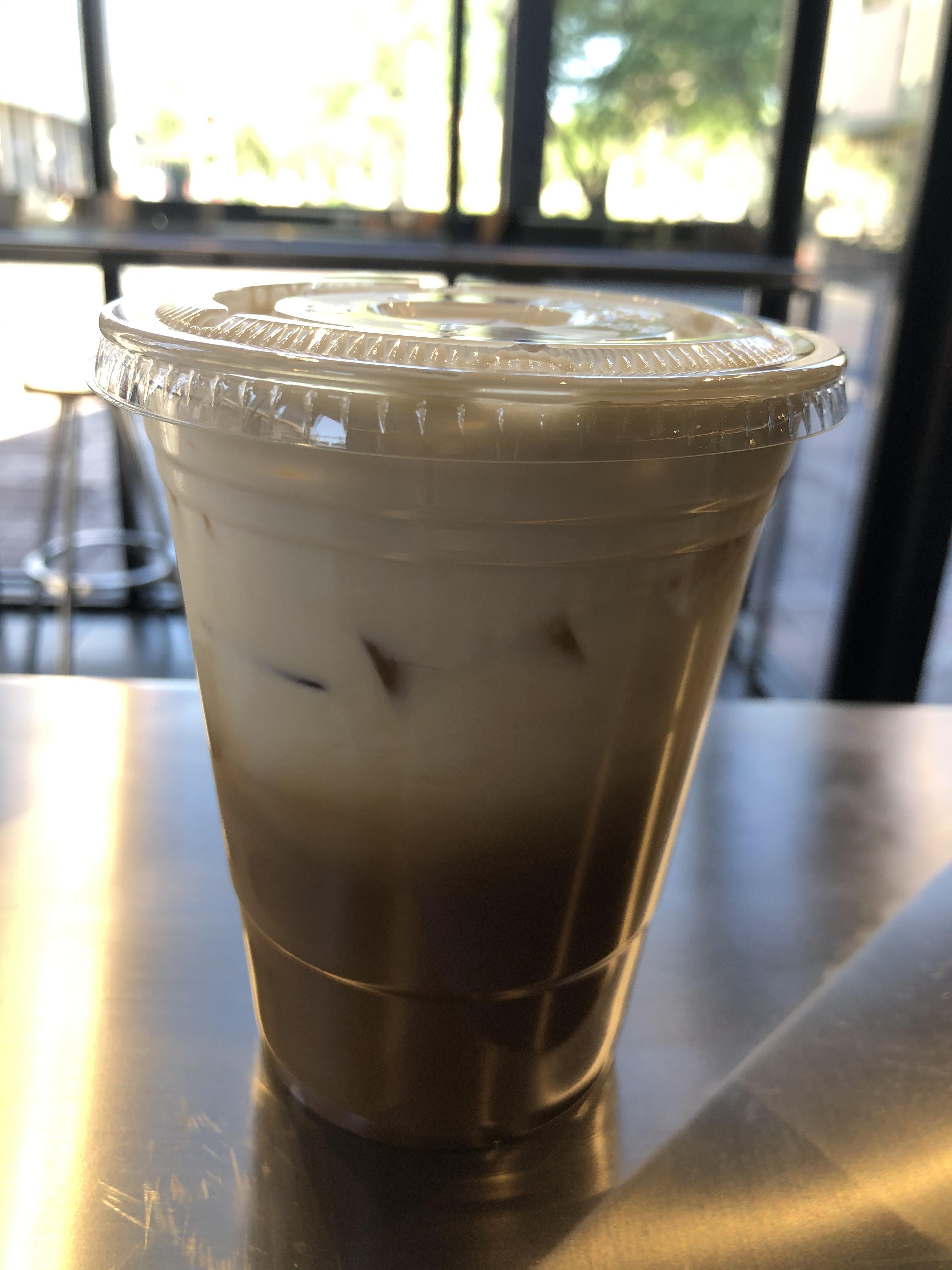 Order Iced Latte food online from Ike Coffee & Tea store, Tucson on bringmethat.com
