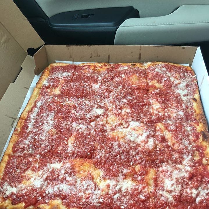 Order Sicilian Cheese Pizza - Square 16" food online from Dominic's Pizza store, Lakewood on bringmethat.com
