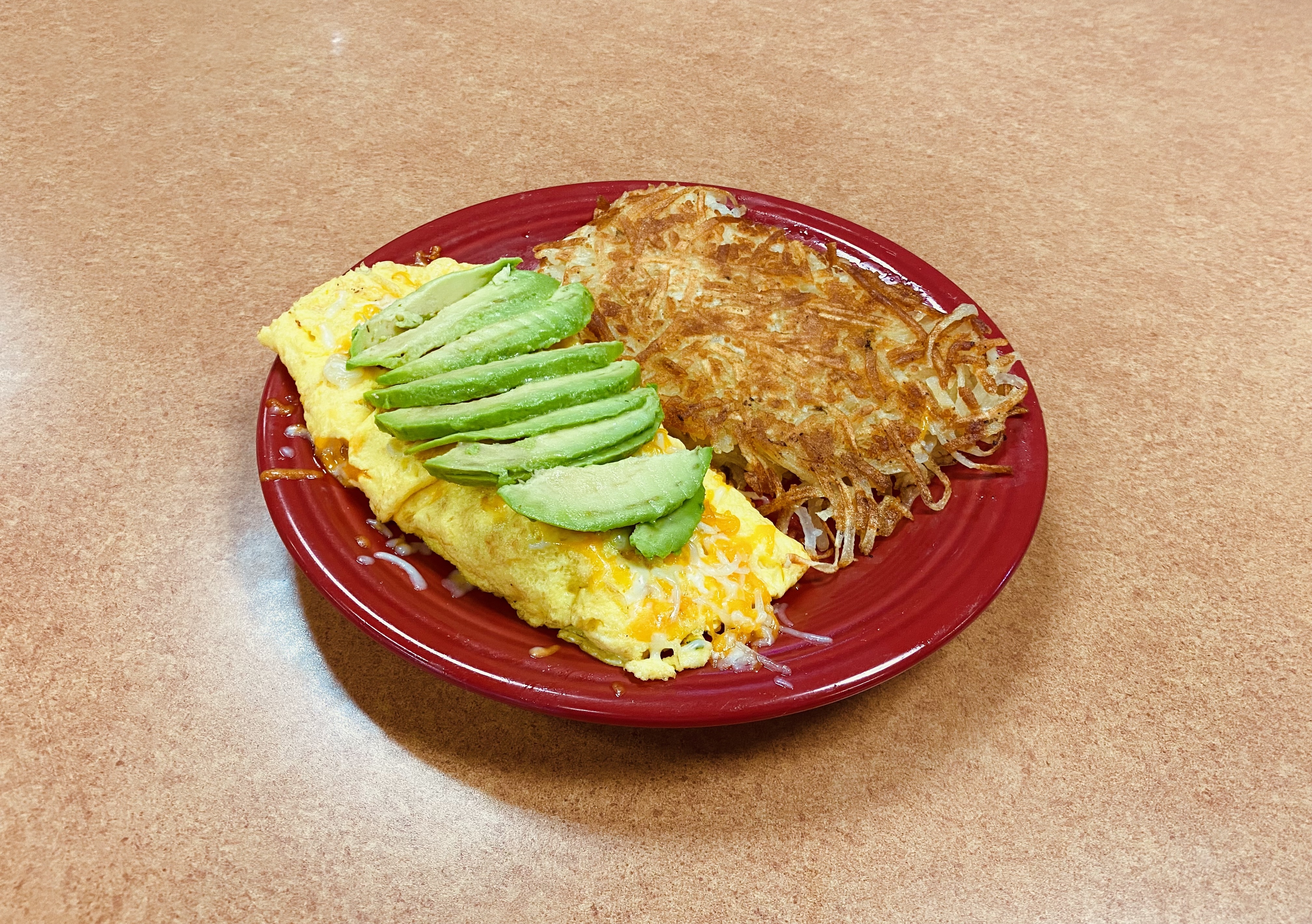 Order Cheese & Avocado Omelette food online from The Workz store, Lancaster on bringmethat.com