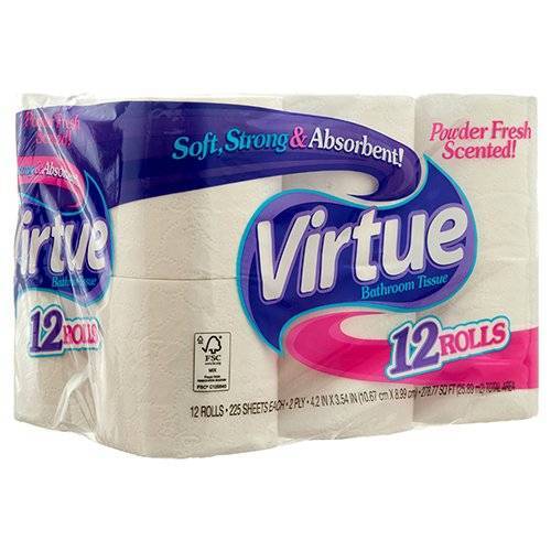 Order Virtue Scented Bathroom Tissue (12 Counts) food online from Temple Beauty Supply store, South Gate on bringmethat.com