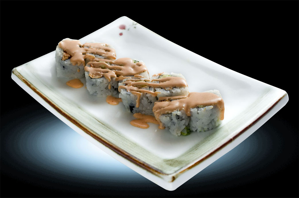 Order Spicy Crawfish Roll food online from Sushi Kiku store, Atlanta on bringmethat.com