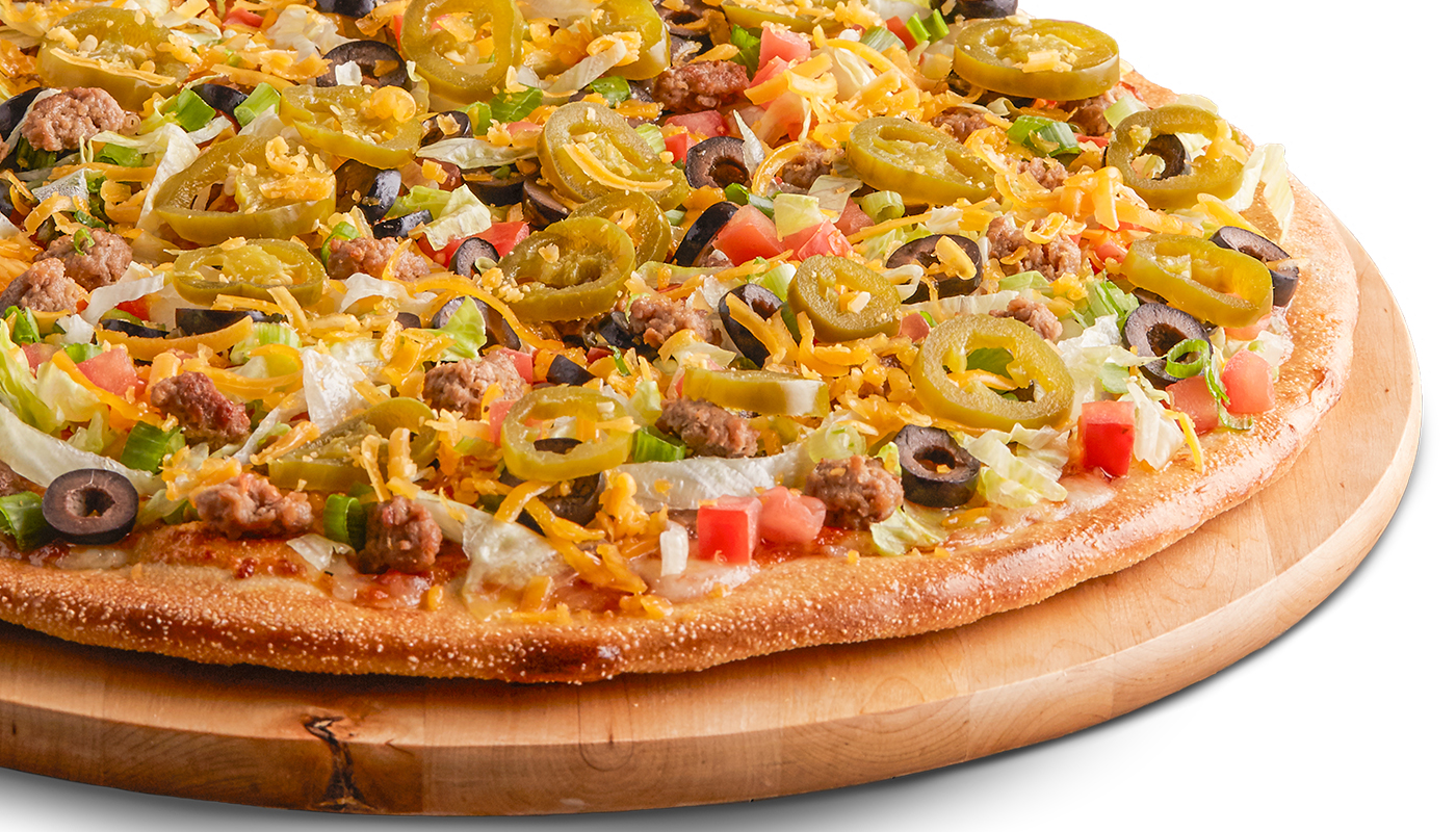 Order Beef Taco Pizza: Medium (12") food online from Pizza Guys store, Sacramento on bringmethat.com