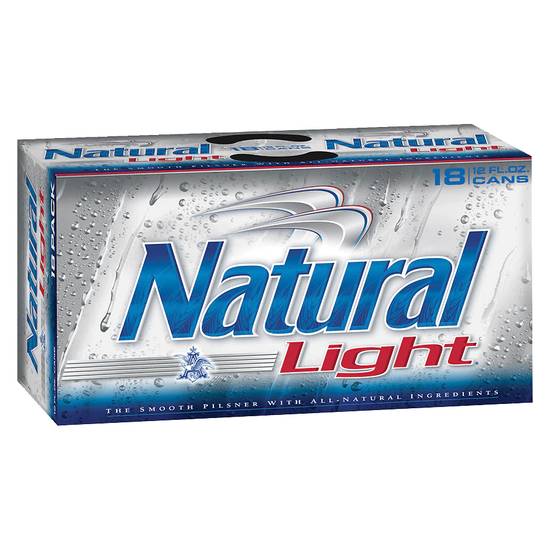Order Natural Light Beer - Pack Of 18 food online from Red Roof Market store, Lafollette on bringmethat.com