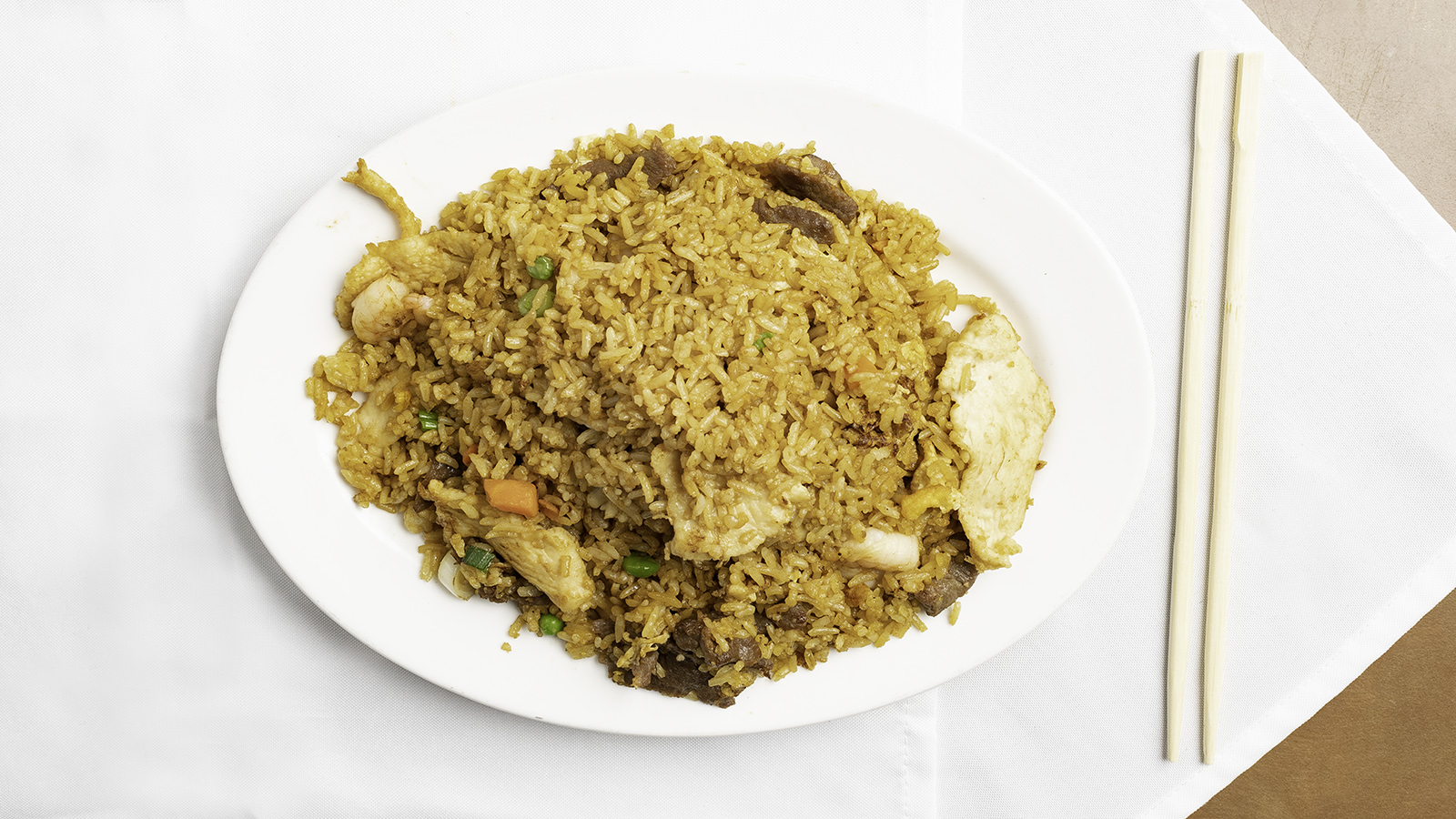 Order FR2. Chicken Fried Rice food online from Crazy Wok store, Houston on bringmethat.com