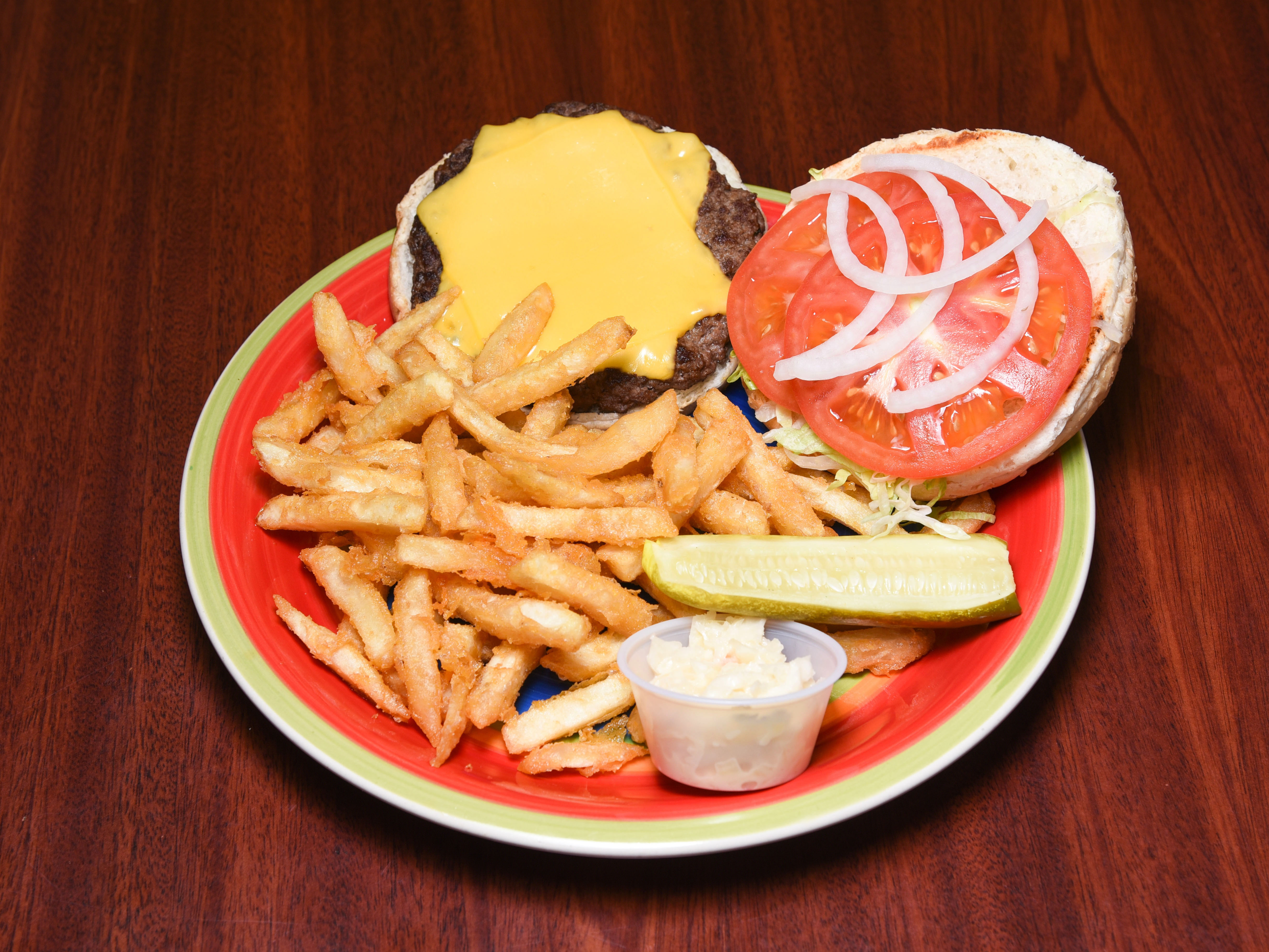 Order Cheeseburger Deluxe food online from Tulcingo Cafe store, Bronx on bringmethat.com