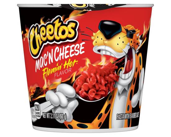 Order Cheetos Mac Cheese Cup Flamin Hot 2.11oz food online from Rocket store, Denver on bringmethat.com