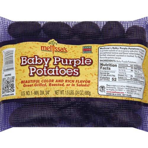 Order Melissa's · Baby Purple Potatoes (1.5 lbs) food online from Star Market store, Somerville on bringmethat.com