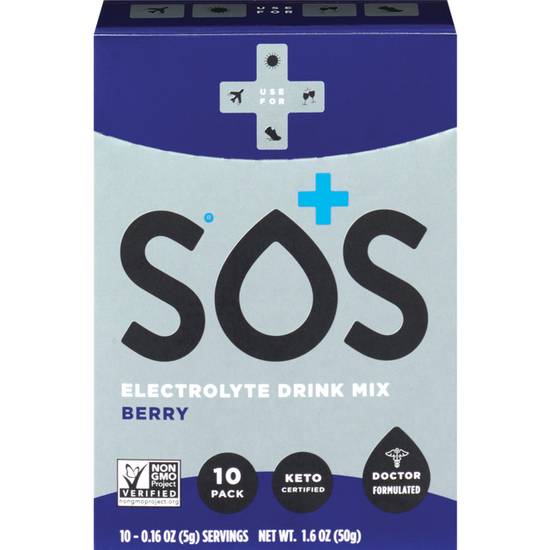 Order SOS Hydration Sticks 10 PK Berry food online from Cvs store, GREENWICH on bringmethat.com