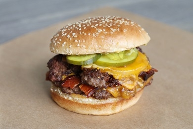 Order No. 6 - Double Bacon Cheeseburger food online from Farm Burger store, Huntsville on bringmethat.com