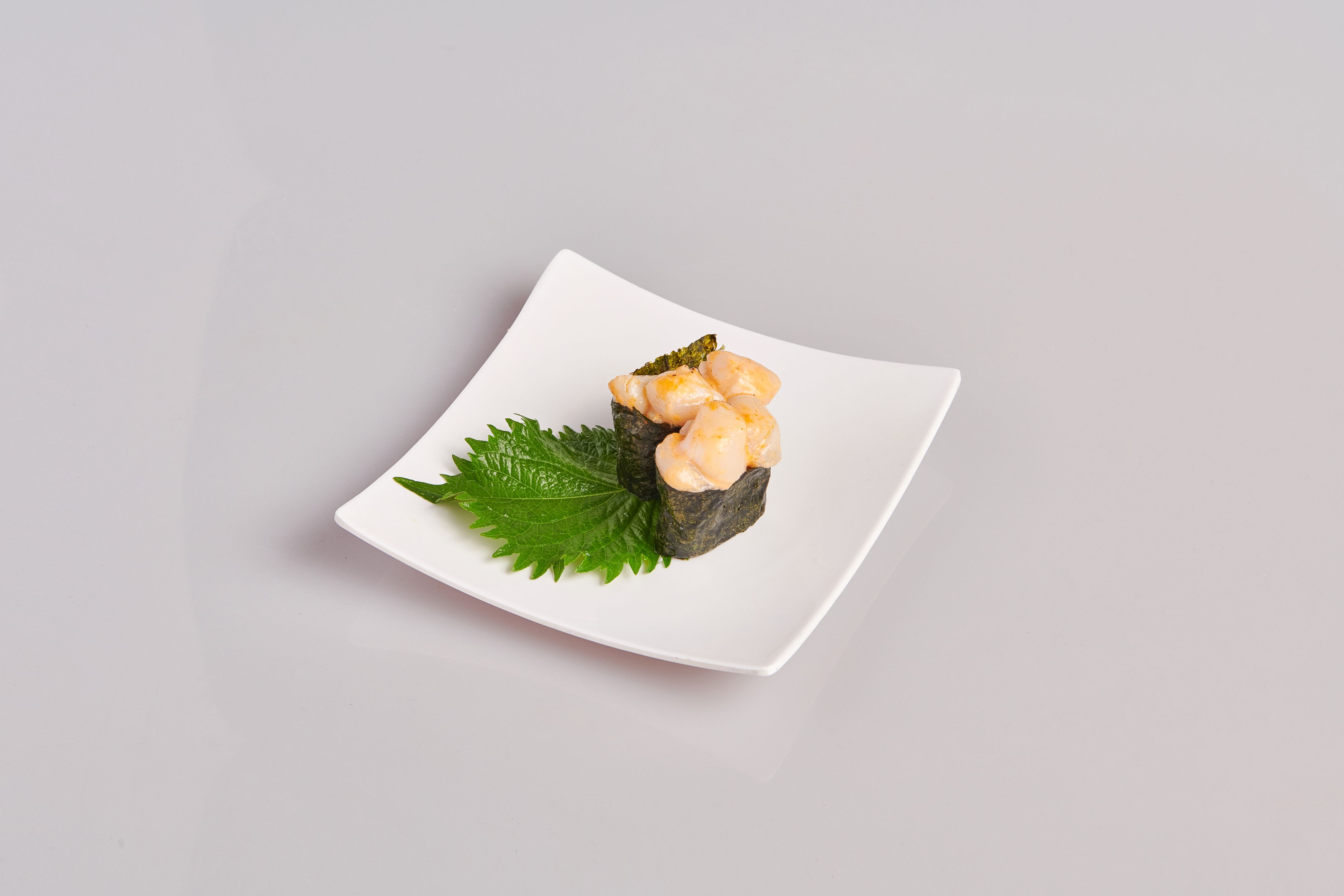 Order Baked Spicy Scallop Sushi food online from Miyako Japanese store, Santa Monica on bringmethat.com