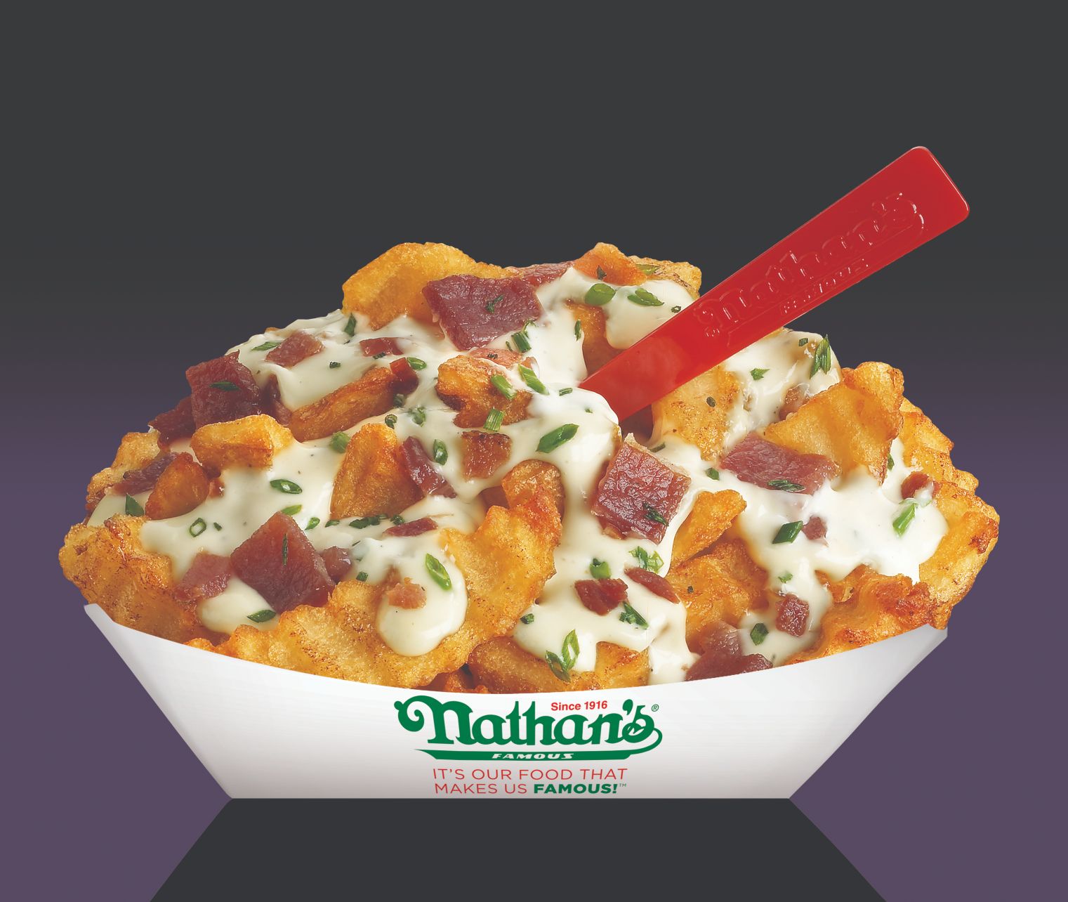 Order Bacon Ranch Fries food online from Nathan's Famous store, Commack on bringmethat.com