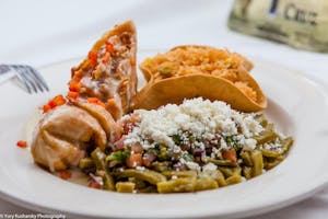 Order Chimichanga Azteca food online from Azul Tequila Taqueria & Cantina Lounge store, Peachtree City on bringmethat.com