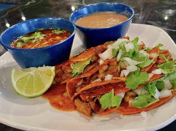Order Birria Taco Plate food online from Los Pinchis Tacos Mexican Cuisine store, Killeen on bringmethat.com