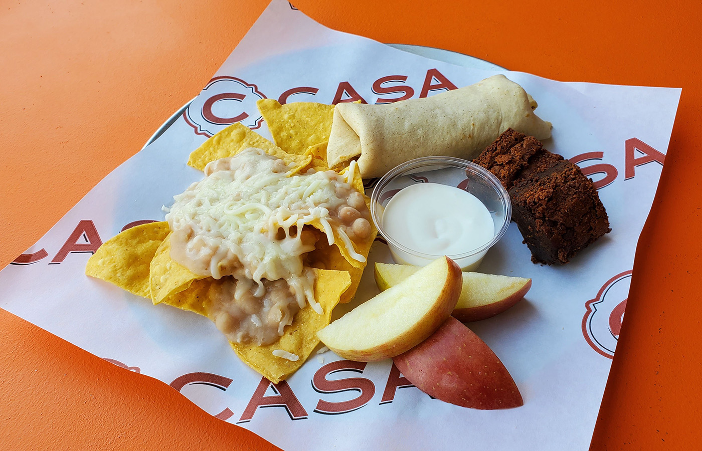 Order Bean and Cheese Burrito Plate food online from C Casa store, Napa on bringmethat.com