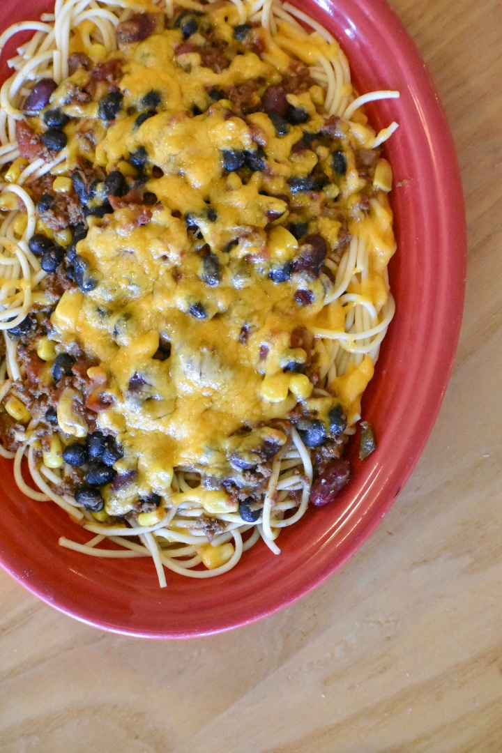Order Chili Spaghetti food online from Lost Dog Cafe store, Arlington on bringmethat.com