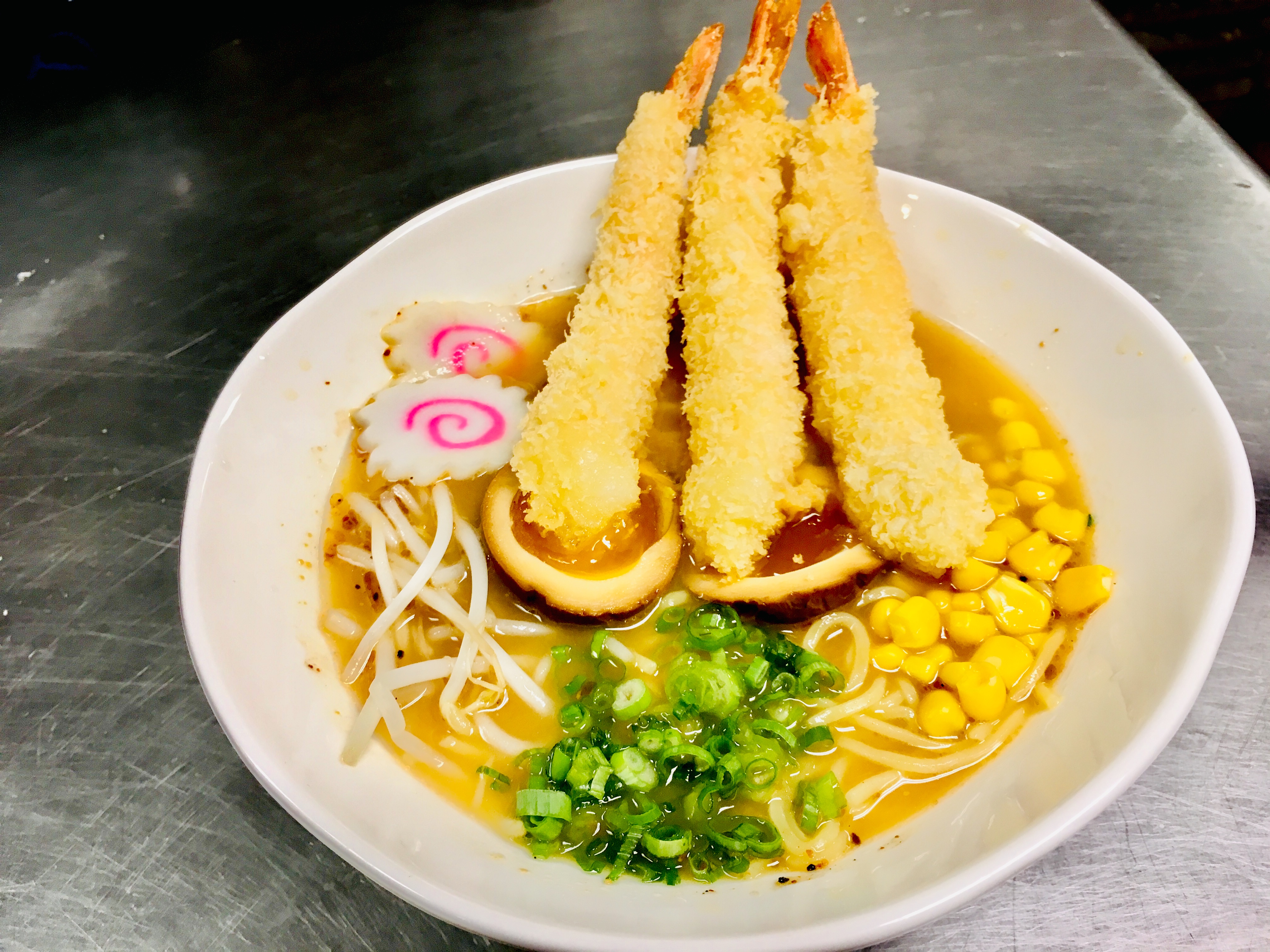 Order Shrimp Tempura Ramen food online from Kyoto Sushi Bar & Hibachi Grill store, Newport News on bringmethat.com