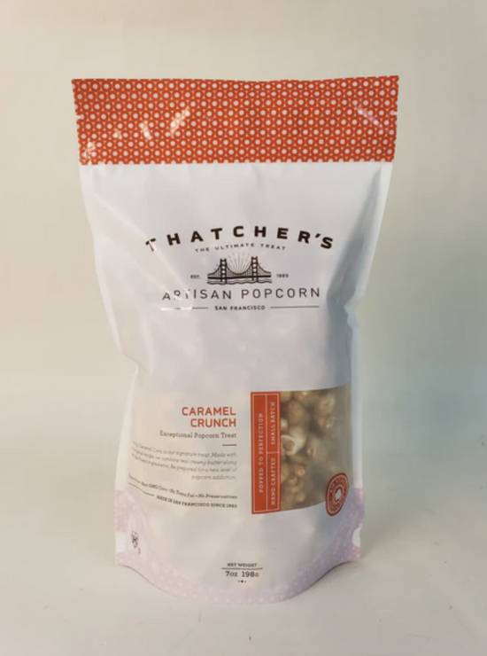 Order Caramel Crunch Pouch - 7 Oz food online from Thatcher's Special Popcorn store, San Francisco on bringmethat.com