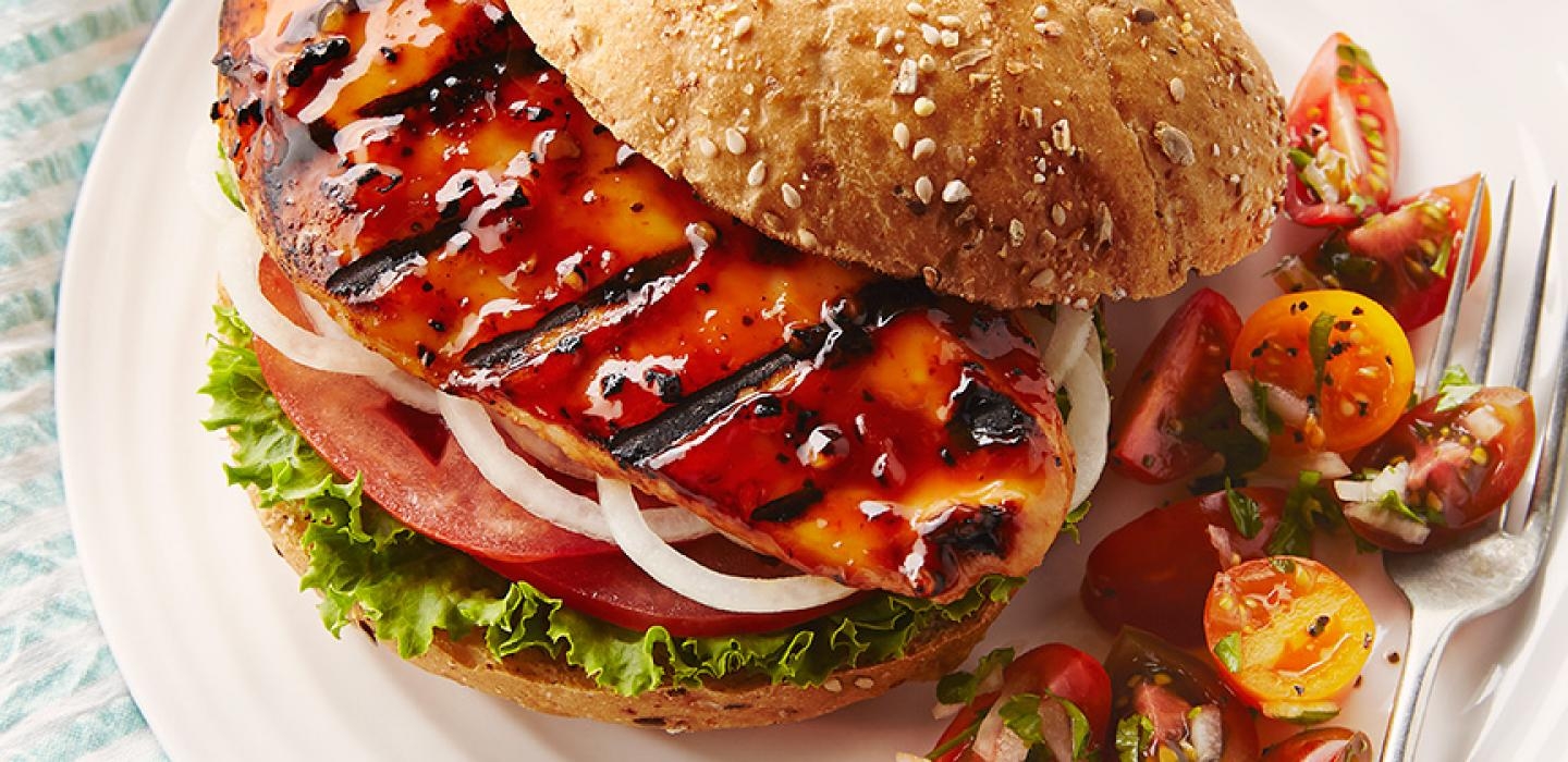 Order BBQ Chicken Breast Sandwich food online from Mrs. P and Me store, Mount Prospect on bringmethat.com